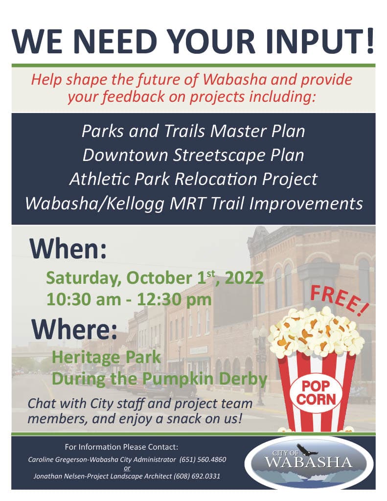 2022 09 08 Pop Up Meeting Flyer Draft 0031024 1 - City Of Wabasha