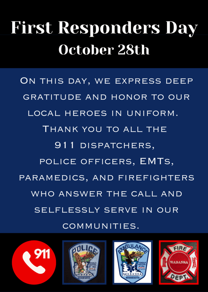 First Responders Day 2023 - City Of Wabasha